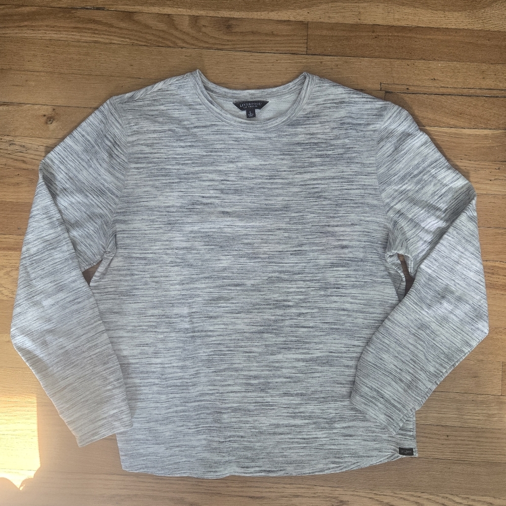 Liverpool Gray Crew Neck Long Sleeve Top